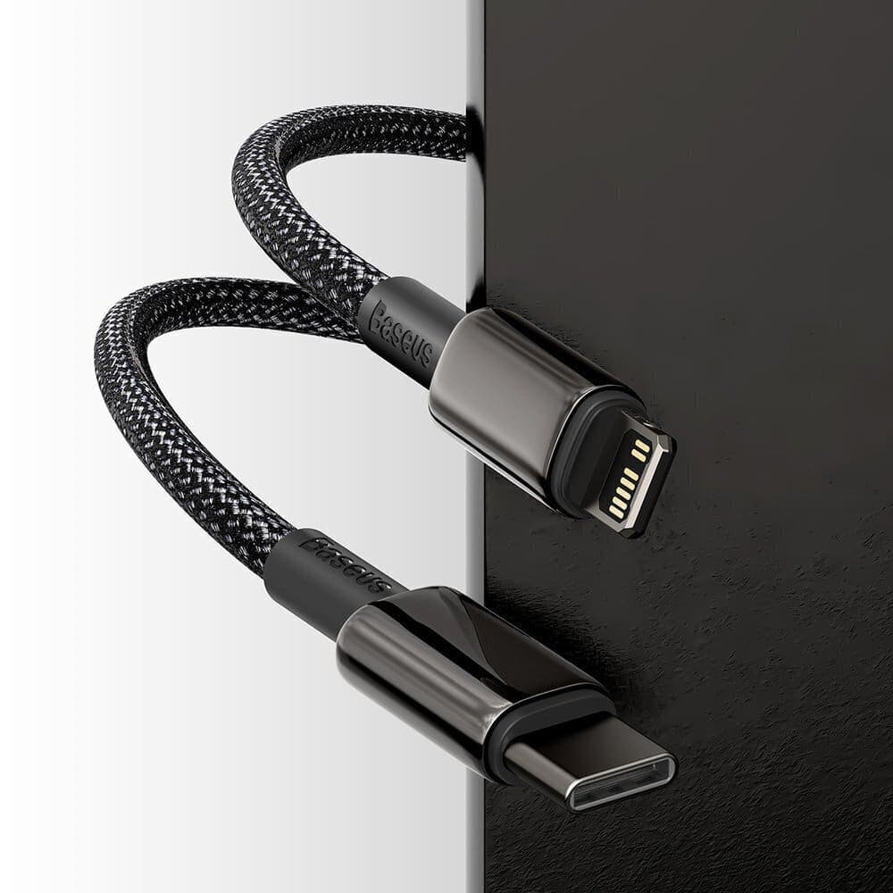 Baseus - Καλώδιο Δεδομένων Tungsten Gold (catlwj-01) - Type-C Σε Lightning, 20w, 1m - Μαύρο 5