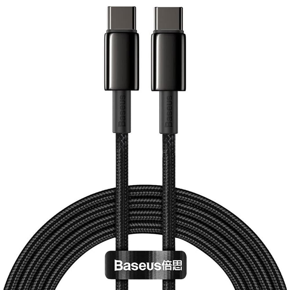 Baseus USB Type C - USB Type C cable Power Delivery Quick Charge 100 W 5 A 2 m black (CATWJ-A01)