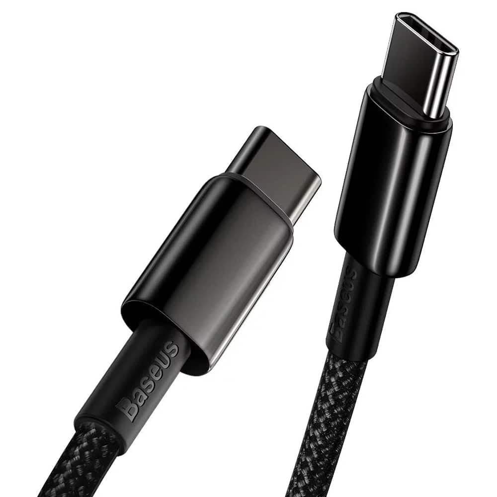 Baseus USB Type C - USB Type C cable Power Delivery Quick Charge 100 W 5 A 2 m black (CATWJ-A01) 3
