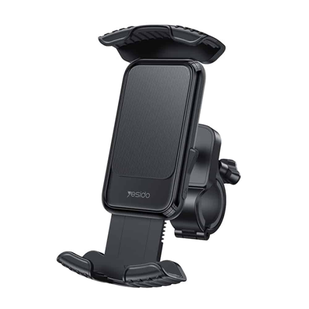 Yesido - Bicycle Phone Holder (c249) - 360 Rotation, One-Touch Stabilization Locking, 4.8-7.2" - Black