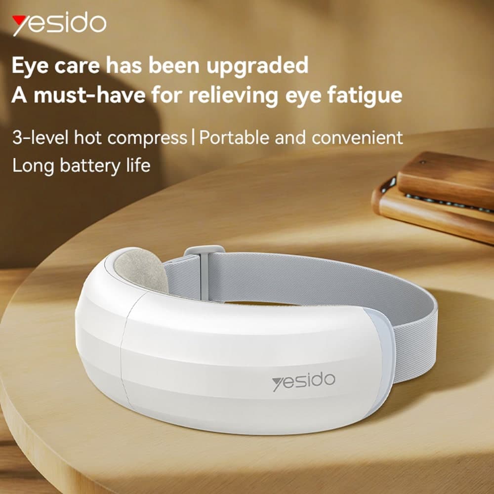 Yesido - Eye Massager (mg13) - Type-C, Rechargeable, Adjustable, 3-Level Temperature Adjustment, 600mah - White 2