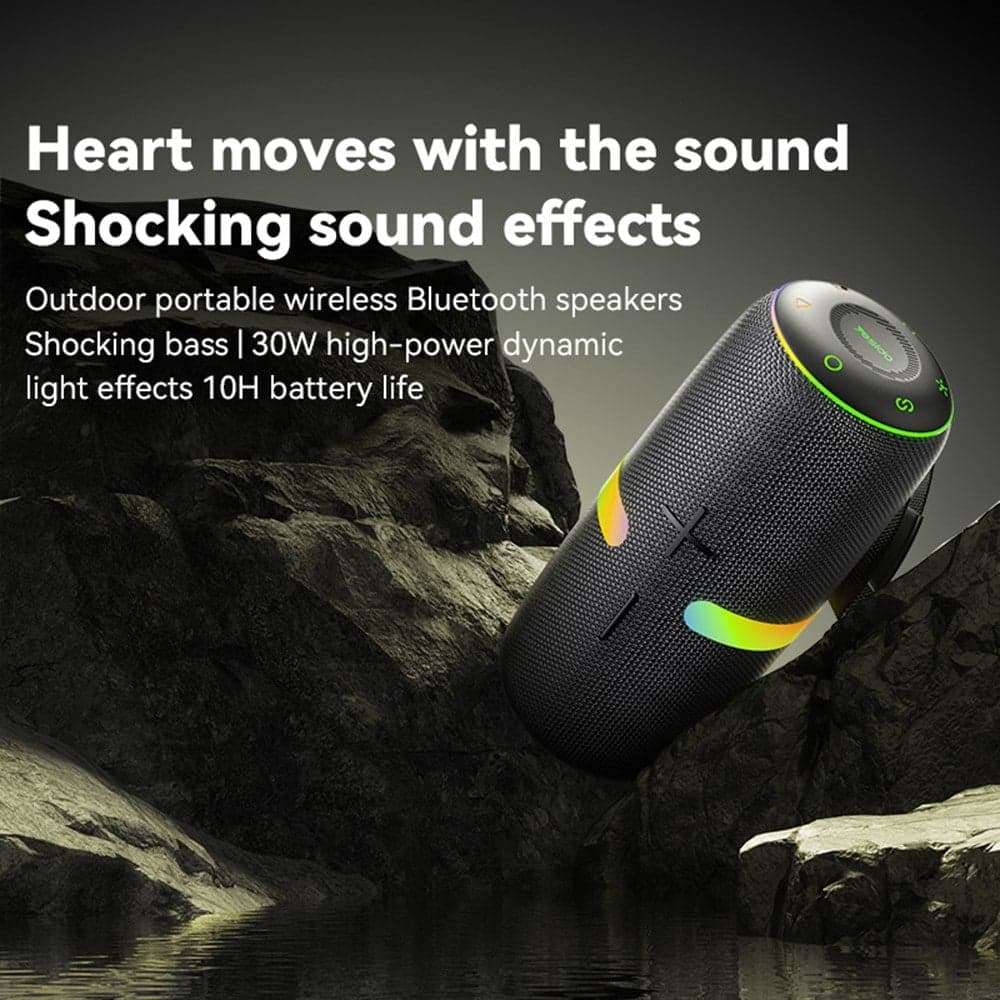 Yesido - Wireless Speaker (ysw22) - Bluetooth 5.3, Tws, Rgb Lights, Ipx6, Radio Fm, Tf, Aux, Type-C, 4500mah, 30w - Black 5
