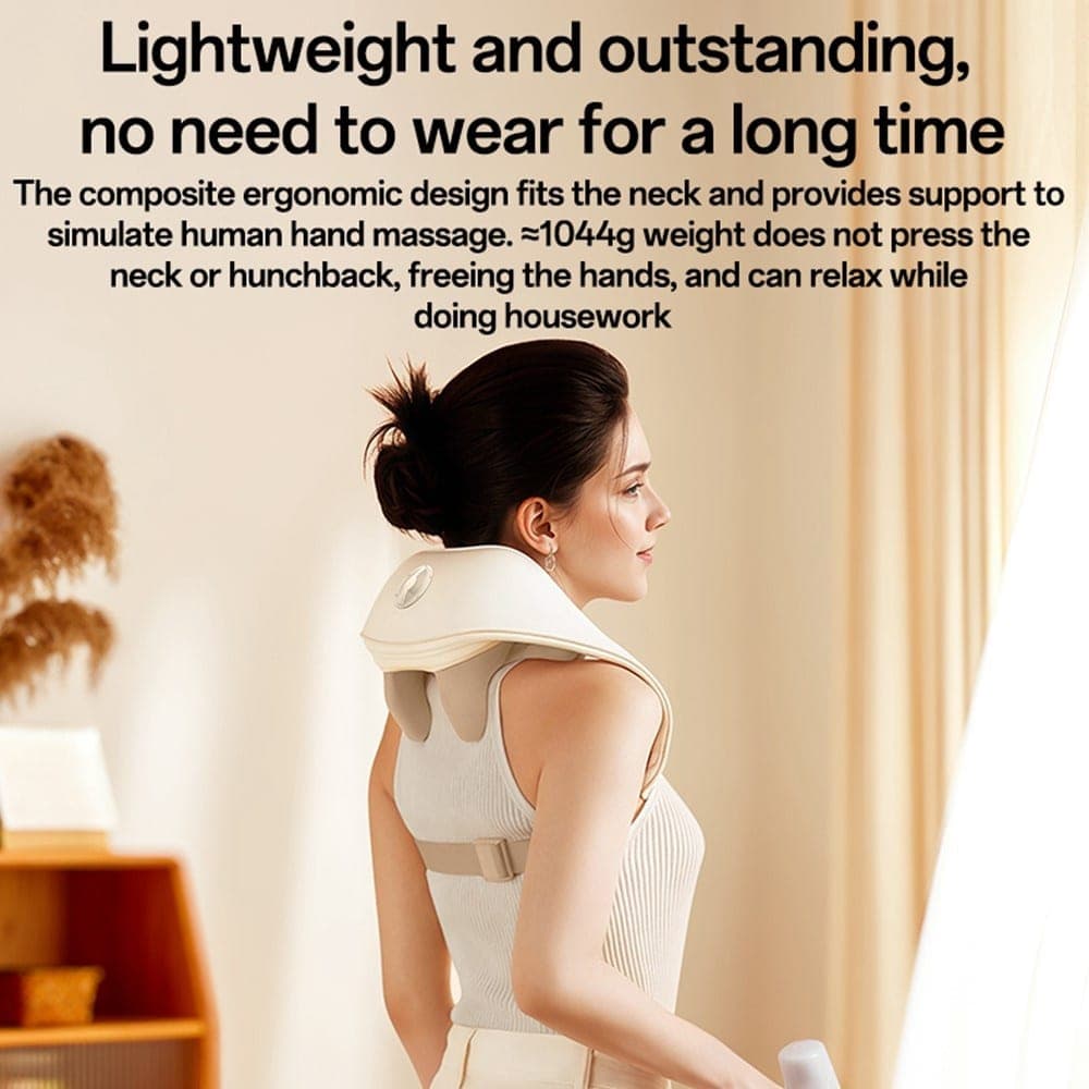 Yesido - Neck Massager (mg11) - Adjustable, 3 Versatile Massage Modes, Soothing Heat Therapy, 2400mah - Beige 8