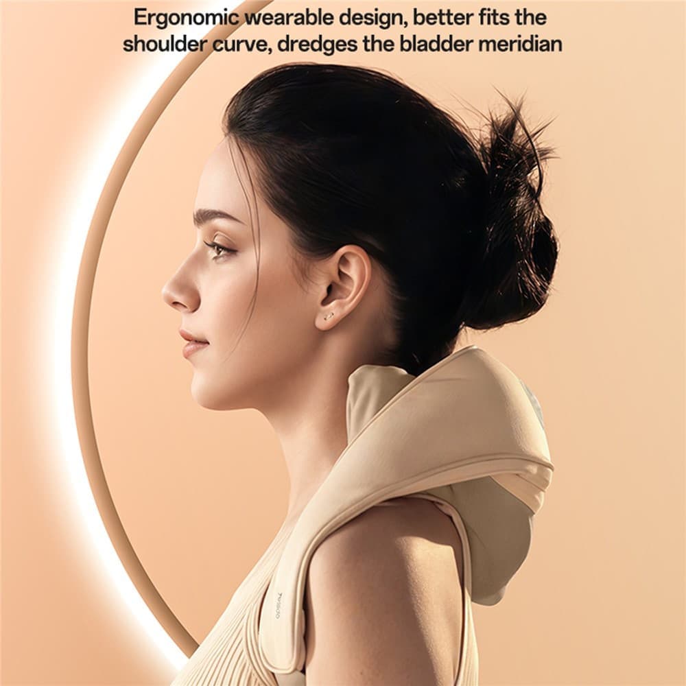 Yesido - Neck Massager (mg11) - Adjustable, 3 Versatile Massage Modes, Soothing Heat Therapy, 2400mah - Beige 7