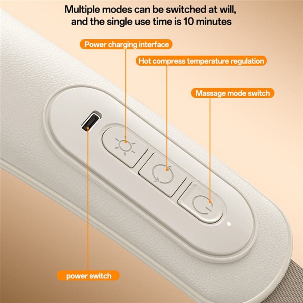 Yesido - Neck Massager (mg11) - Adjustable, 3 Versatile Massage Modes, Soothing Heat Therapy, 2400mah - Beige 5