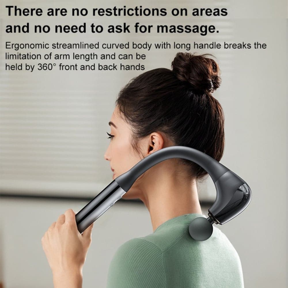 Yesido - Handheld Back Massager (mg07) - Usb, 15w, 1500mah, 5 Levels Of Intensity Adjustable - Black 5