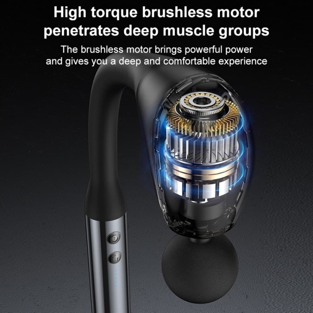 Yesido - Handheld Back Massager (mg07) - Usb, 15w, 1500mah, 5 Levels Of Intensity Adjustable - Black 4