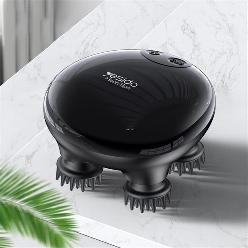 Yesido - Handheld Head Massager (mg04) - With 4 Gear Head Scratcher, Electrical Muscle Stimulation, 1200mah, 3200rpm - Black 2