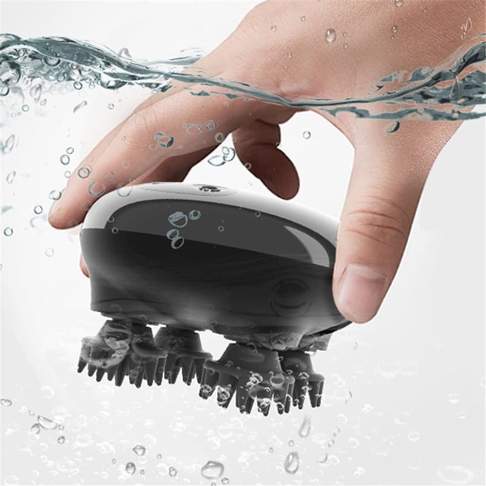 Yesido - Handheld Head Massager (mg04) - With 4 Gear Head Scratcher, Electrical Muscle Stimulation, 1200mah, 3200rpm - Black 4