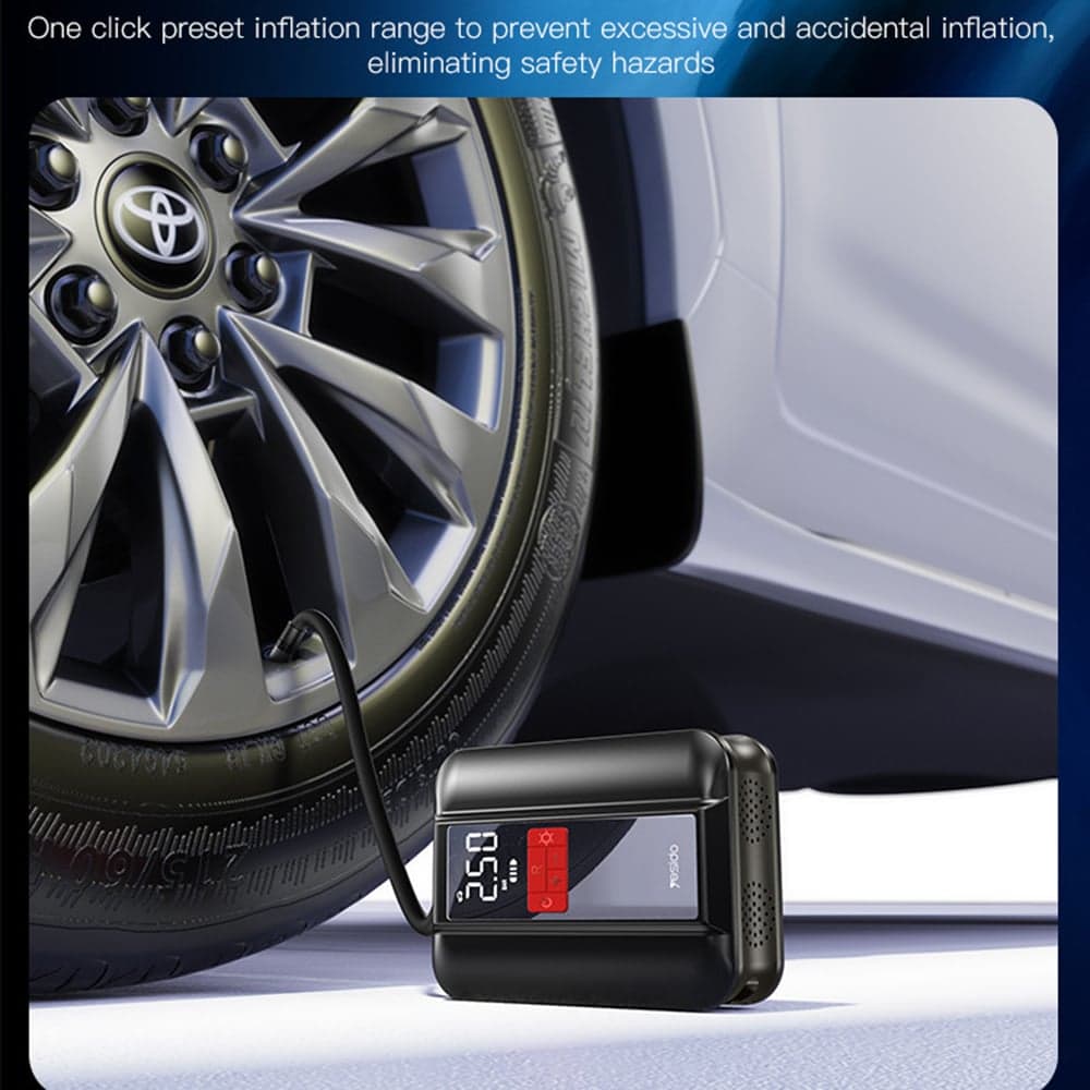 Yesido - Car Compressor (vc04) - 4000mah, 3-150psi, Led Screen - Black 7