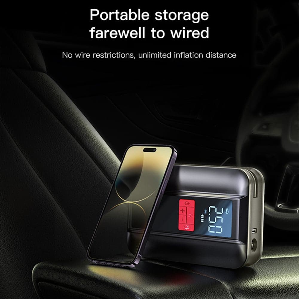 Yesido - Car Compressor (vc04) - 4000mah, 3-150psi, Led Screen - Black 8