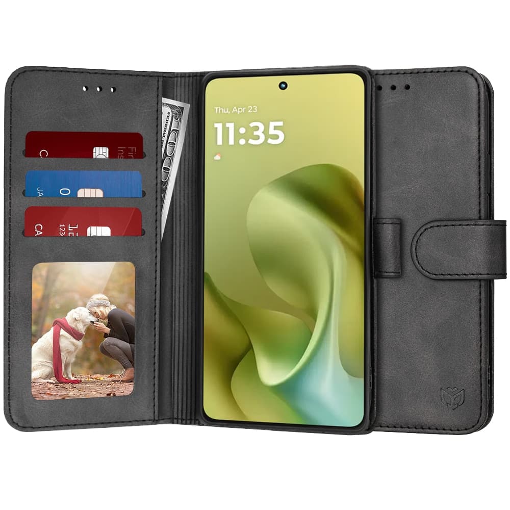 Techsuit Diary Book - θήκη για Motorola Moto G86 - Μαύρο