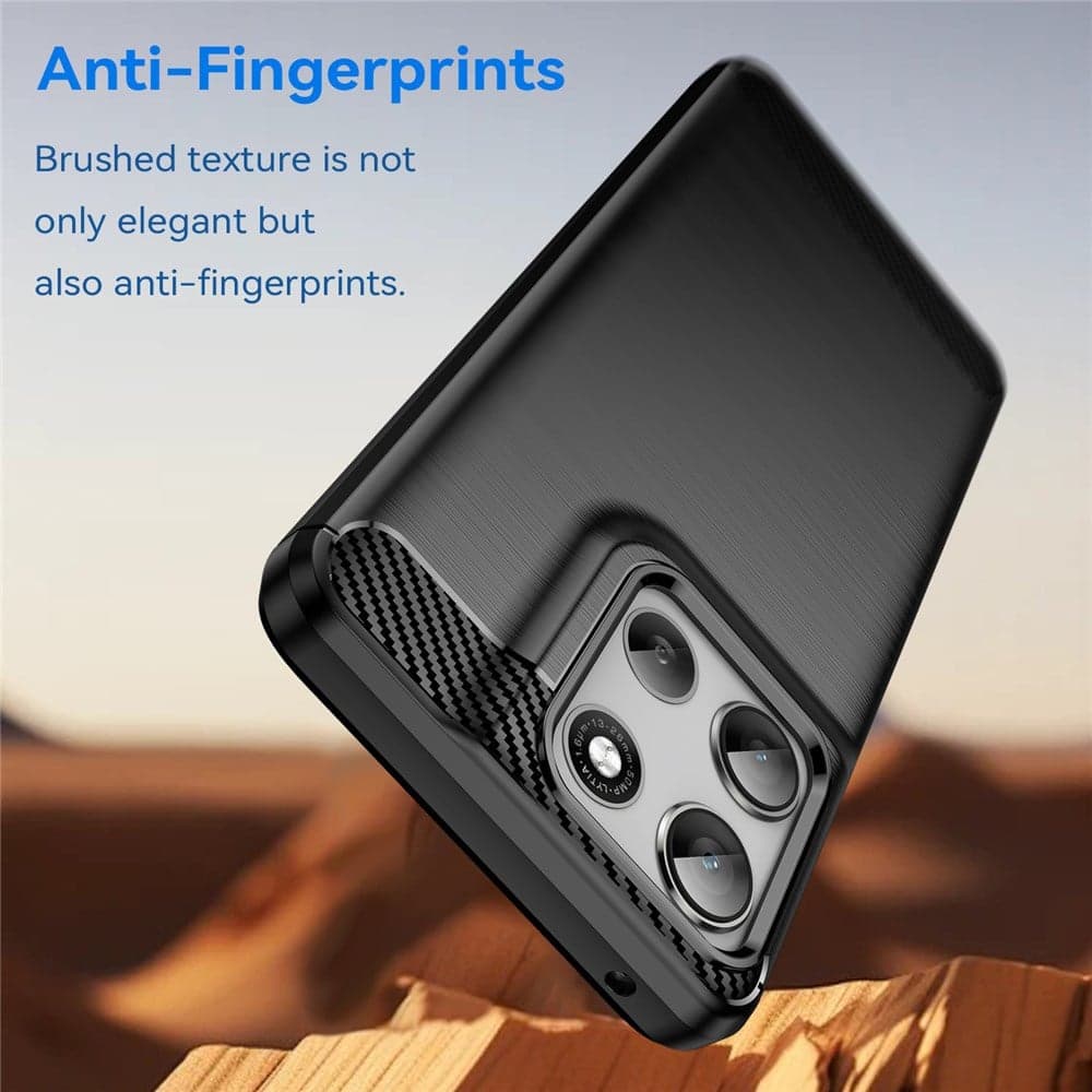 Techsuit Carbon Silicone - θήκη για Motorola Moto G56 - Μαύρο 5