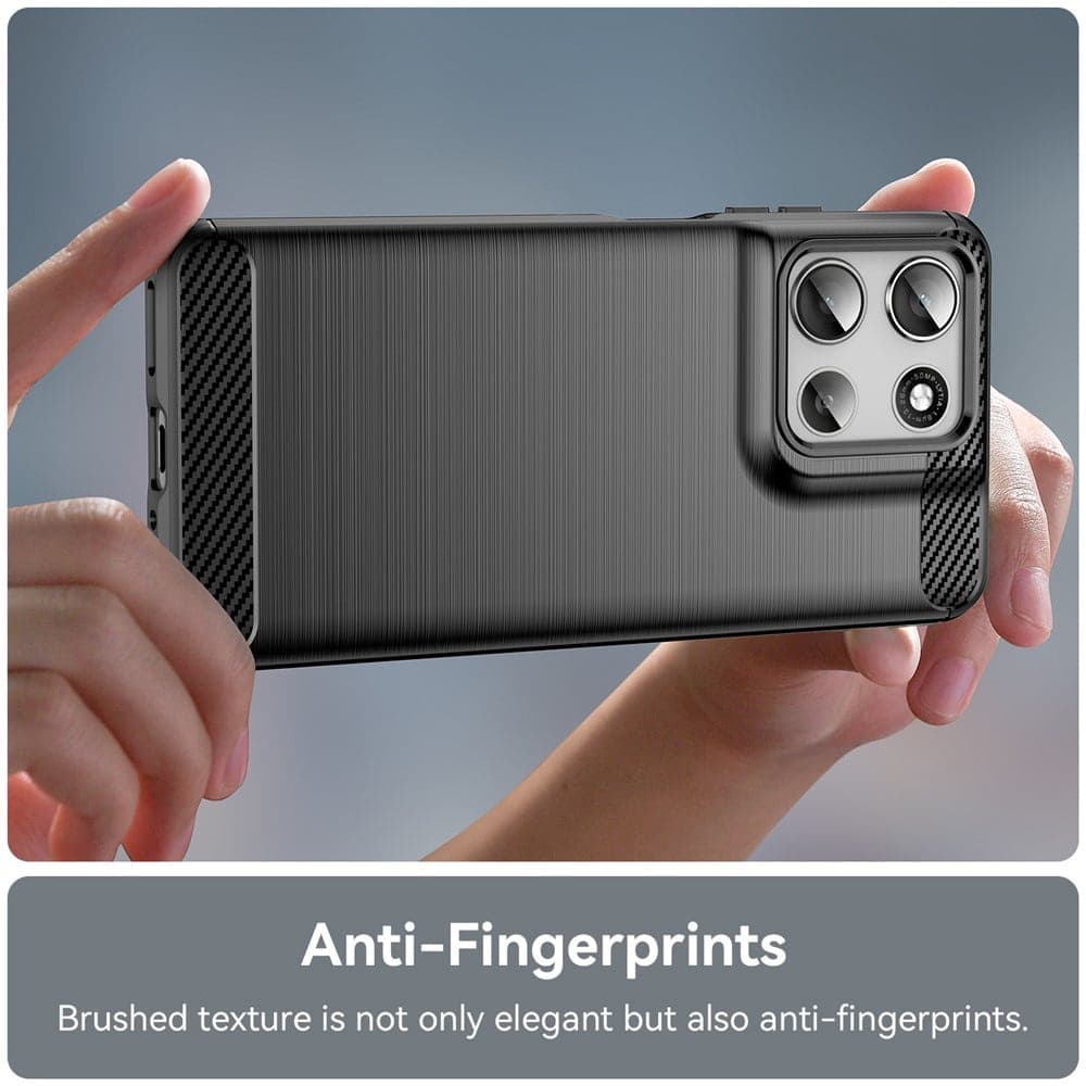 Techsuit Carbon Silicone - θήκη για Motorola Moto G56 - Μαύρο 4