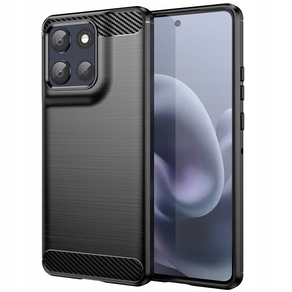 Techsuit Carbon Silicone - θήκη για Motorola Moto G86 - Μαύρο