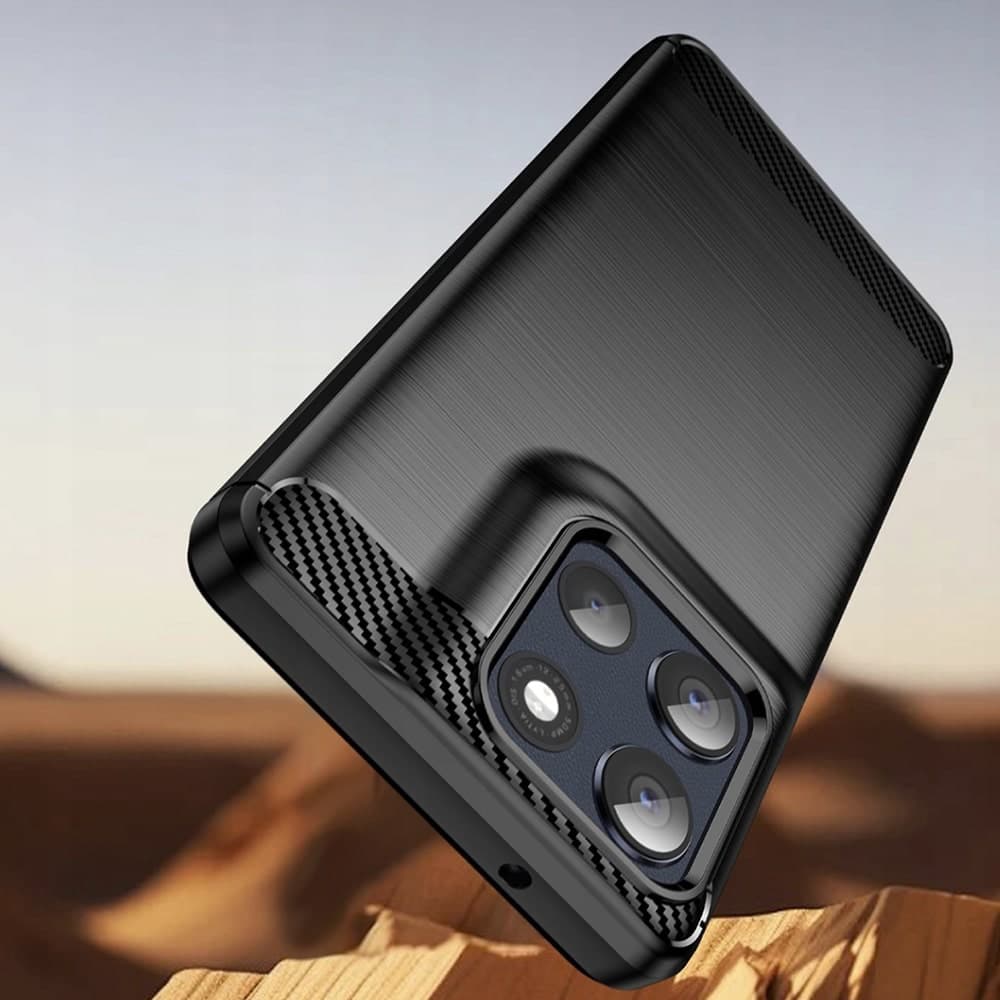 Techsuit Carbon Silicone - θήκη για Motorola Moto G86 - Μαύρο 4