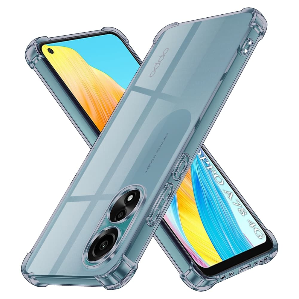 Techsuit Shockproof Clear Silicone - θήκη για Oppo A78 4G - Μαύρο