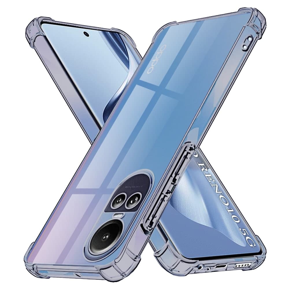 Techsuit Shockproof Clear Silicone - θήκη για Oppo Reno10 - Μαύρο
