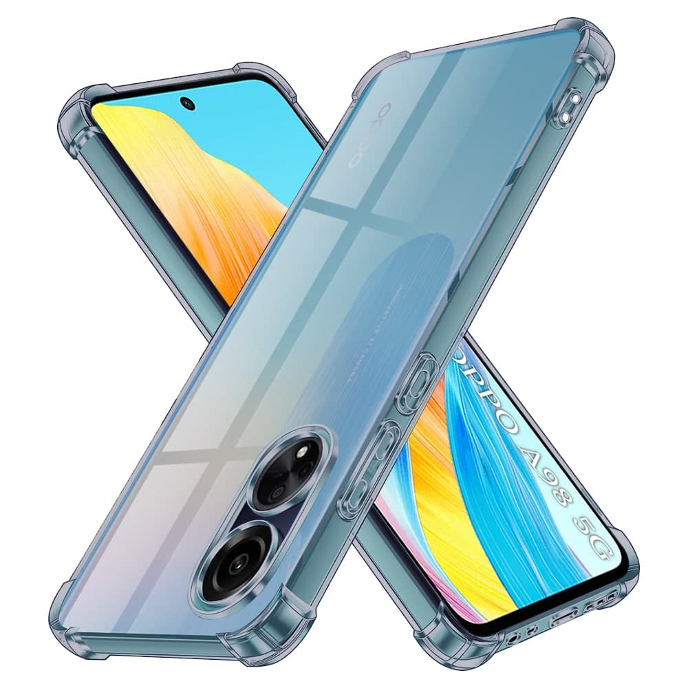 Techsuit Shockproof Clear Silicone - θήκη για Oppo A98 - Μαύρο