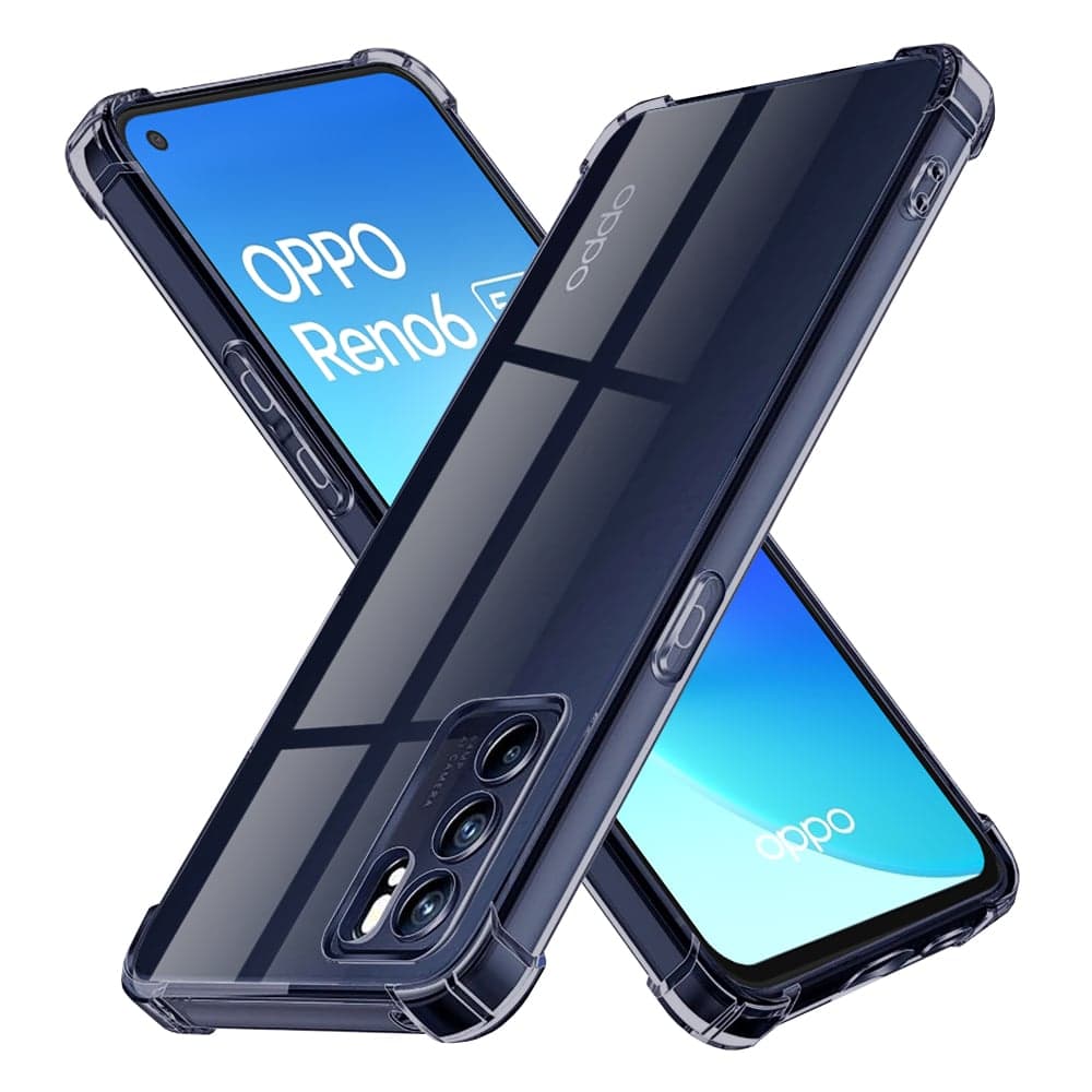 Techsuit Shockproof Clear Silicone - θήκη για Oppo Reno6 5G - Μαύρο
