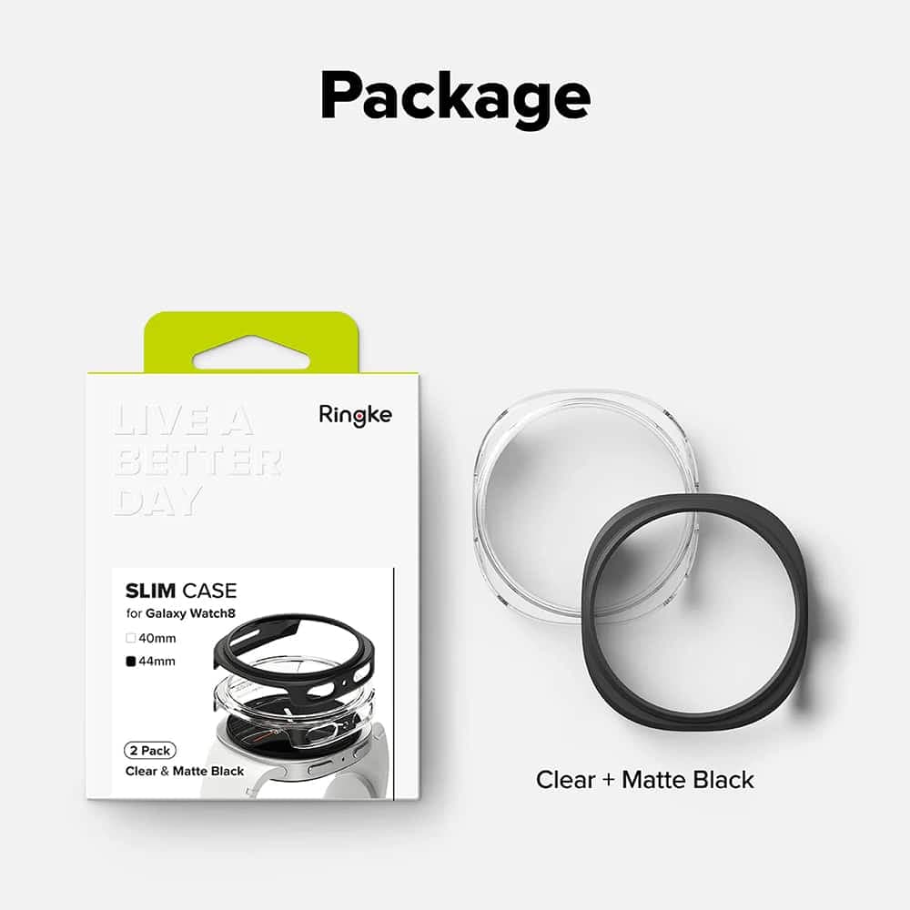 Ringke - Λεπτή + Προστατευτική Οθόνη - Samsung Galaxy Watch8 44mm - Ματ Μαύρο 7