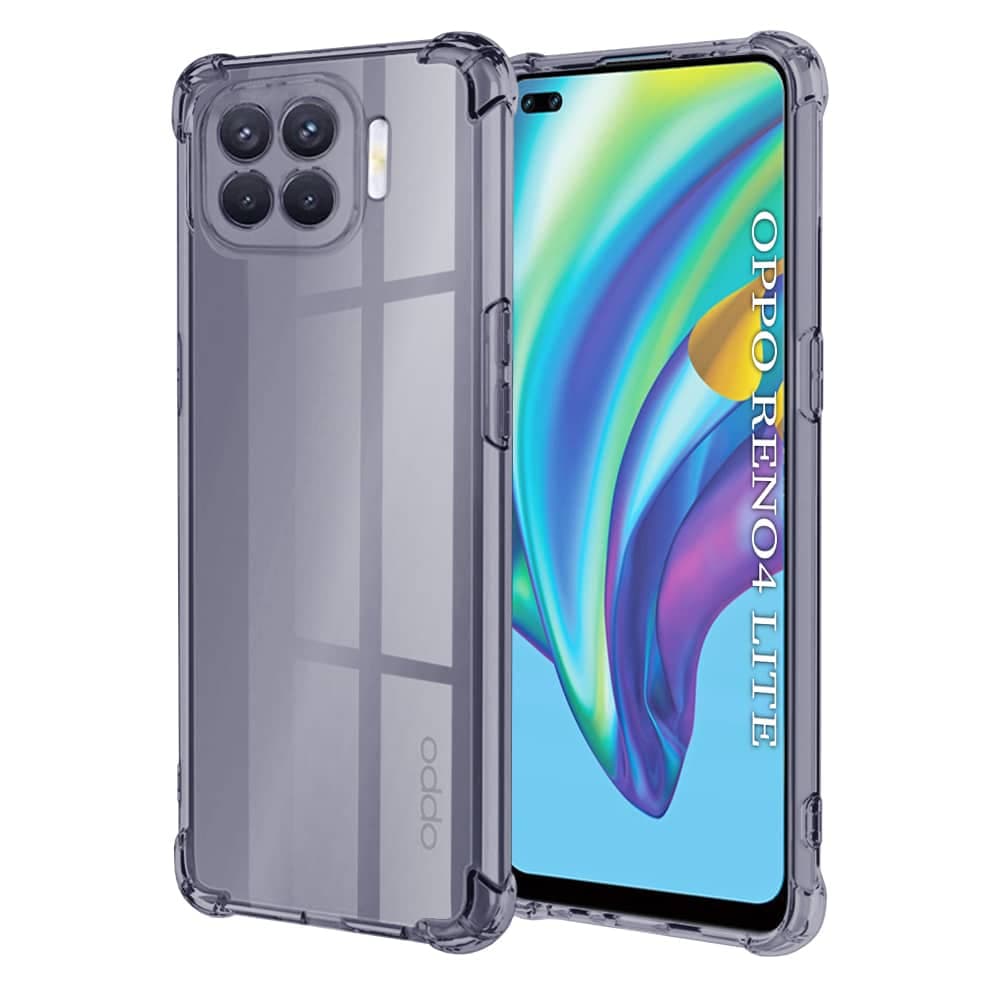 Techsuit Shockproof Clear Silicone - θήκη για Oppo Reno4 Lite - Μαύρο
