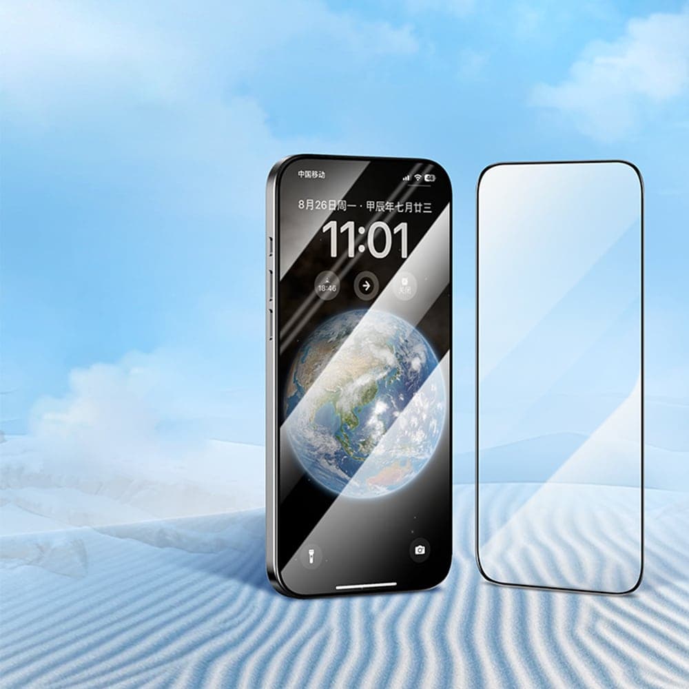 Blueo - Γυαλί 2.5D Silk HD (συσκευασία των 5) - iPhone 12 Pro Max - Μαύρο 7
