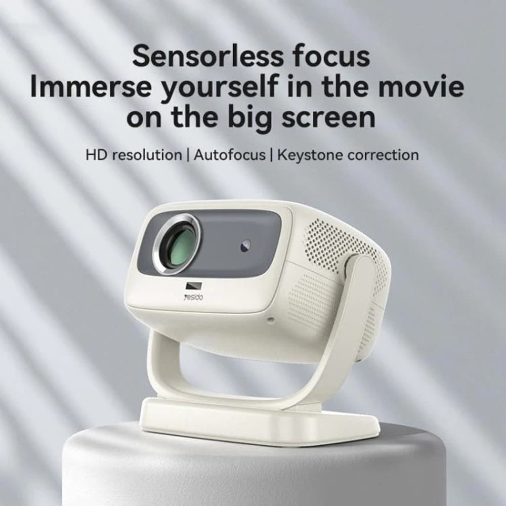 Yesido - Smart Projector (tv13) - 1280x720p, 190ansi, Android 9.0, Bluetooth V5.1 - White 2