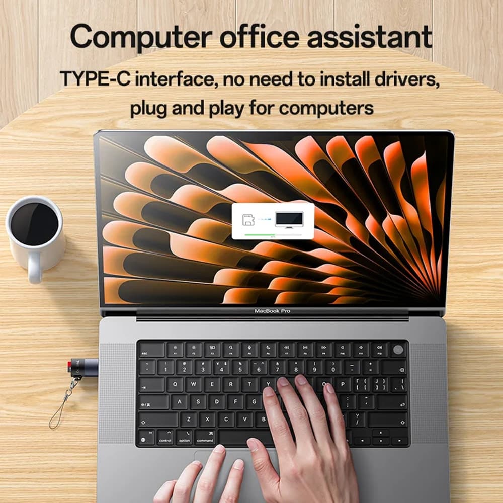 Yesido - Card Reader (gs37) - Type-C, High-Speed, Aluminum Alloy, Support 1tb, Plug And Play, Tf Card - Black 5