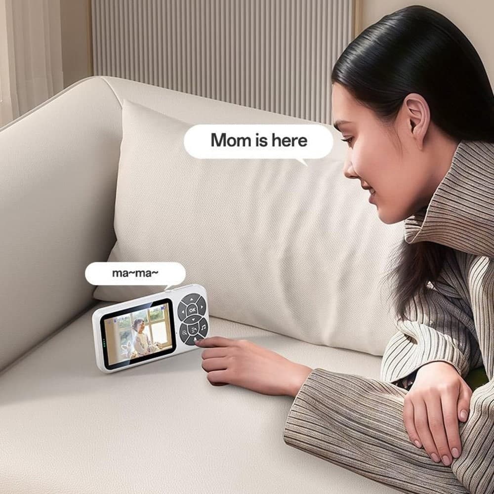 Yesido - Baby Monitor (km26) - 3.5inch Lcd Display, Night Vision, 2.4g Wireless Camera  - White 5