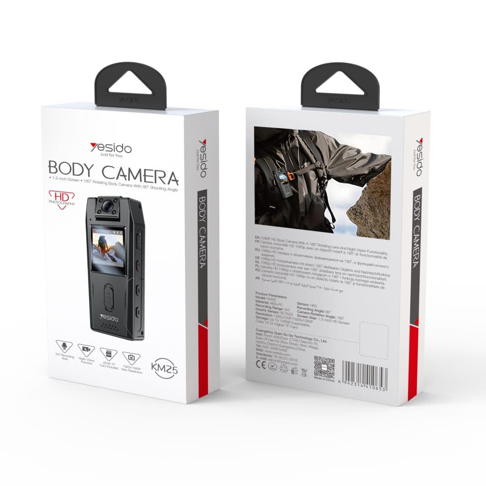 Yesido - Digital Smart Camera (km25) - 1.3inch Screen, 1920x1080p, 200mp, Night Vision - Black 6