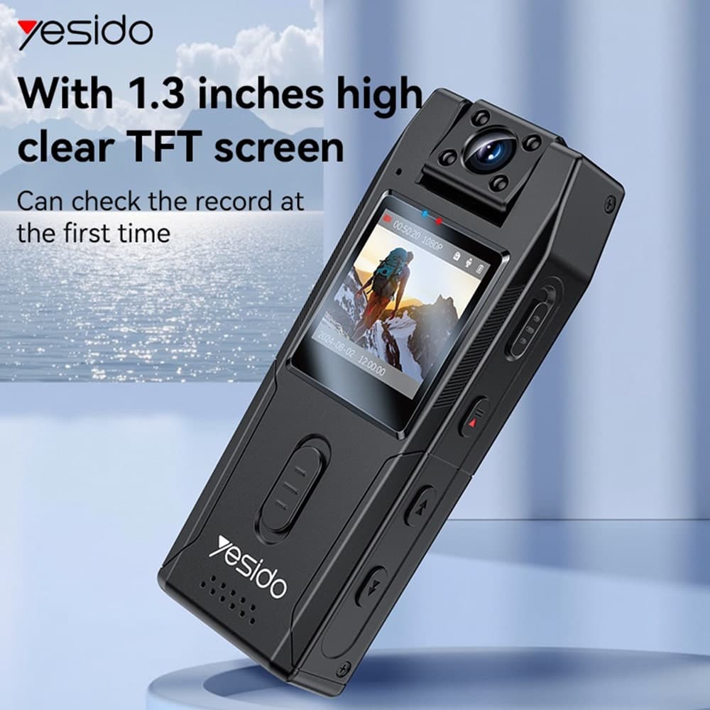 Yesido - Digital Smart Camera (km25) - 1.3inch Screen, 1920x1080p, 200mp, Night Vision - Black 5