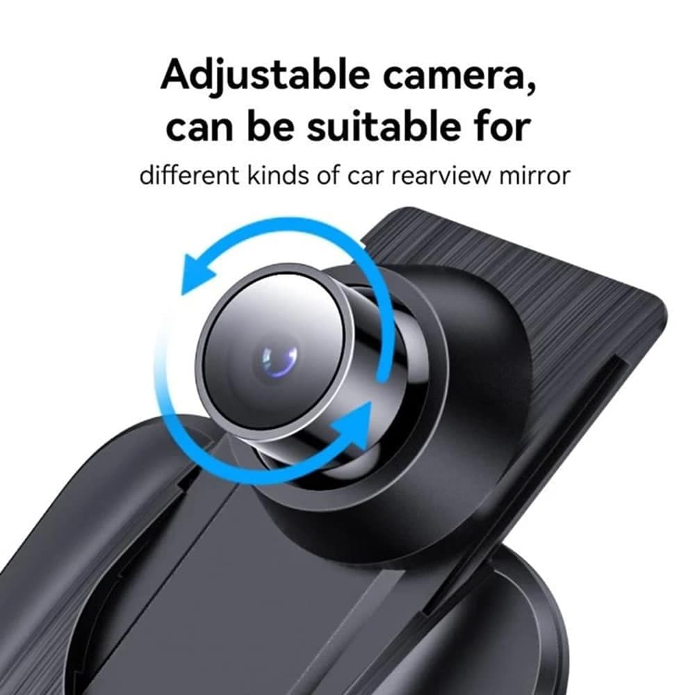 Yesido - Rearview Mirror With Dash Cam (km24) - Carplay, Android Auto, Airplay, Bt5.2, Adjustable Camera - Black 2