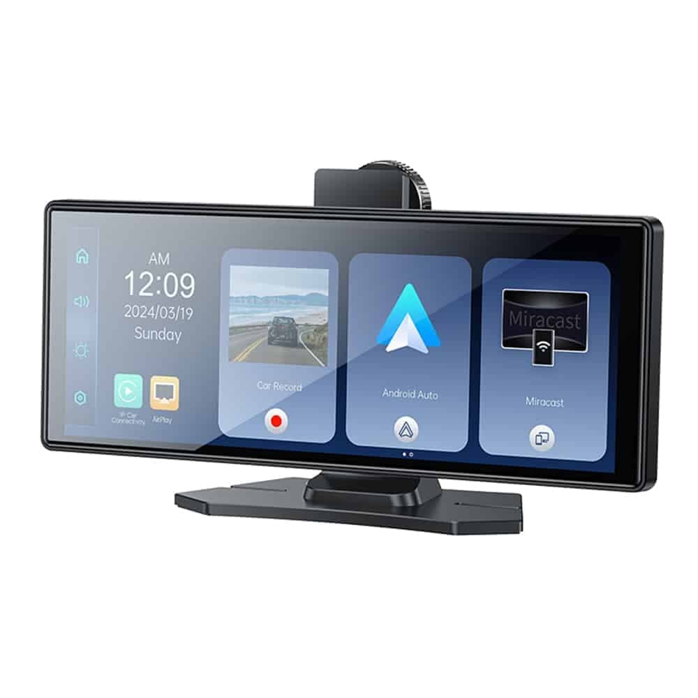 Yesido - Wireless Car Stereo (km19) - Dual Hd Camera, Plug&play, Carplay, Android Auto, Airplay - Black