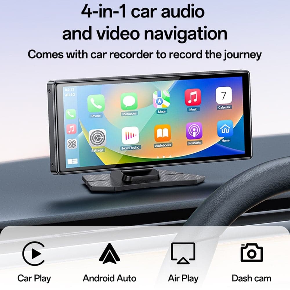 Yesido - Wireless Car Stereo (km19) - Dual Hd Camera, Plug&play, Carplay, Android Auto, Airplay - Black 3
