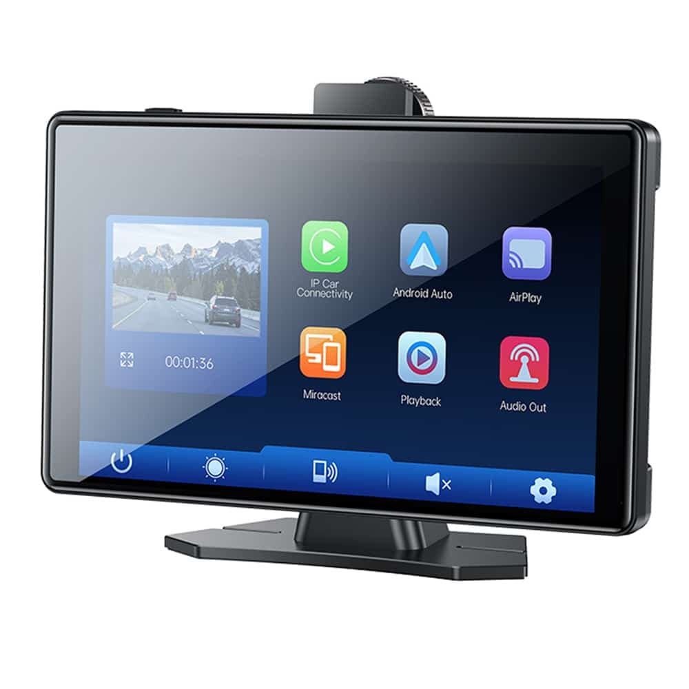Yesido - Wireless Car Stereo (km18) - Dual Hd Camera, Bluetooth 5.2, Plug&play, Carplay, Android Auto, Airplay - Black