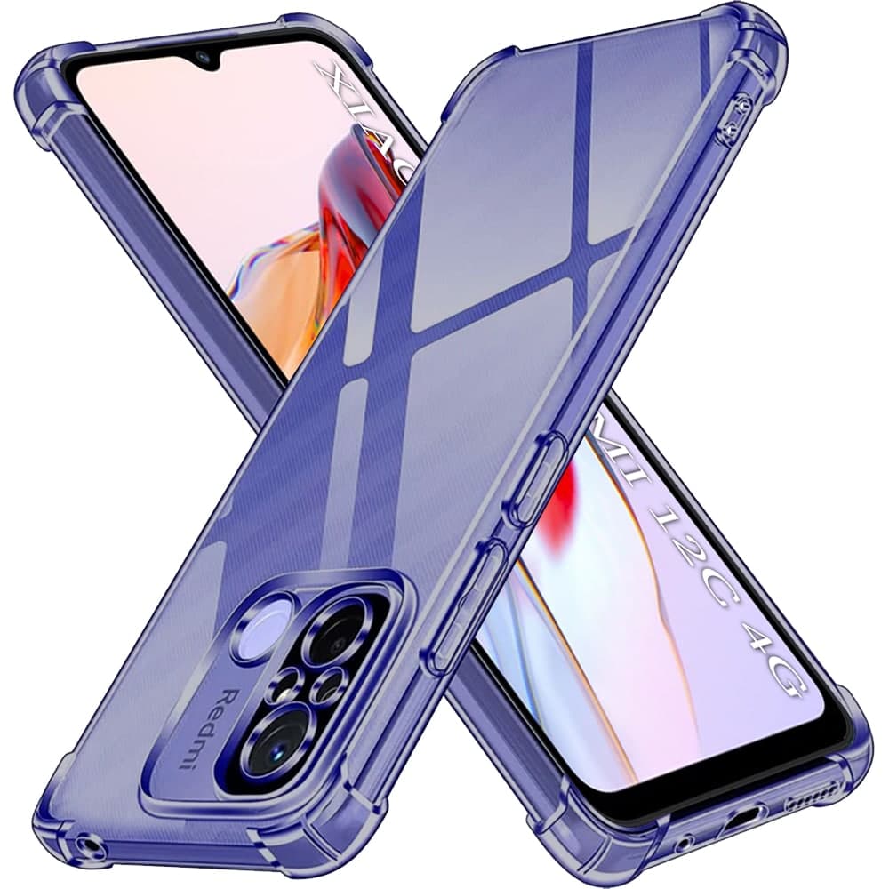 Techsuit Shockproof Clear Silicone - θήκη για Xiaomi Redmi 12C - Μαύρο