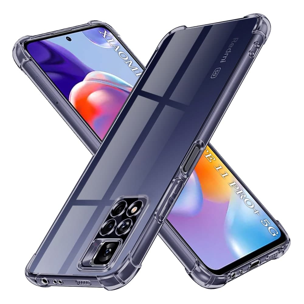 Techsuit Shockproof Clear Silicone - θήκη για Xiaomi Redmi Note 11 Pro+ 5G - Μαύρο