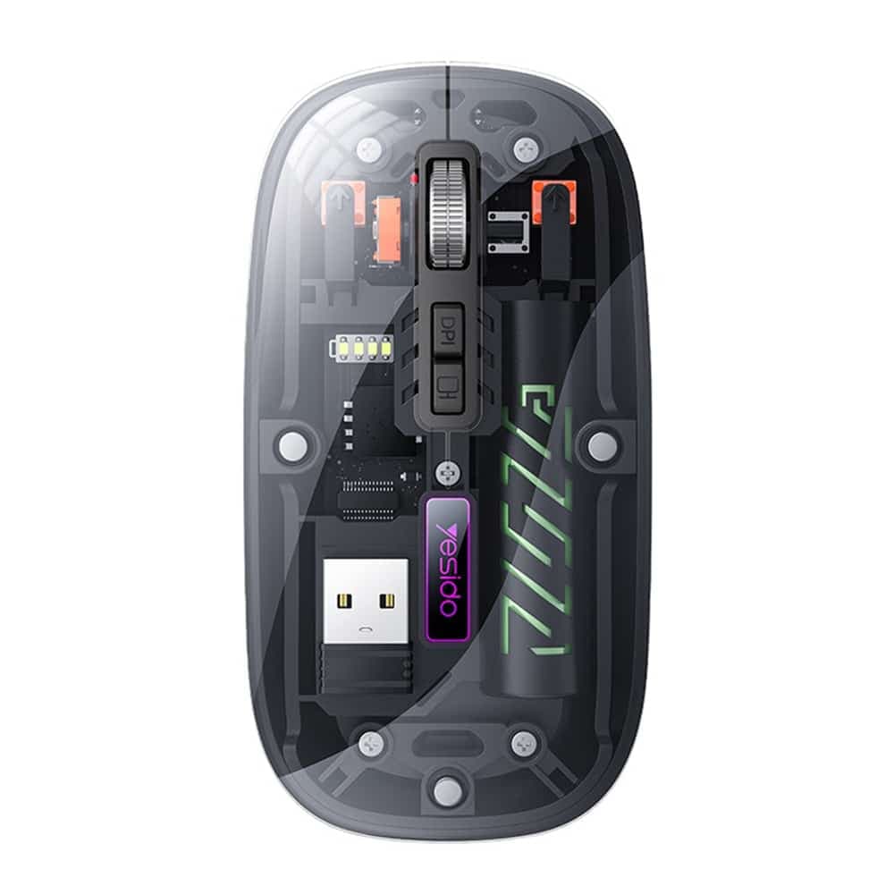 Yesido - Ασύρ Mata Mouse (kb29) - Σύνδεση Type-C, Bt + 2.4g, 800/1200/1600dpi, 400mah - Μαύρο