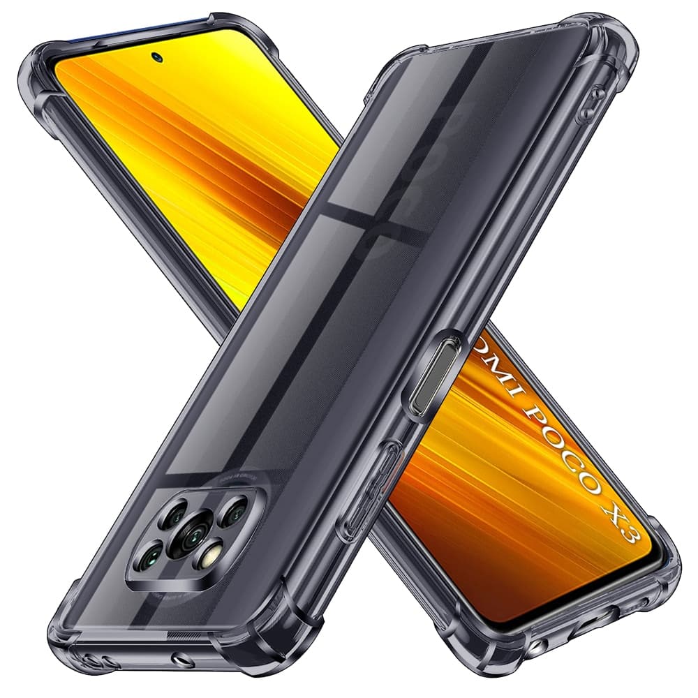 Techsuit Shockproof Clear Silicone - θήκη για Xiaomi Poco X3 - Μαύρο