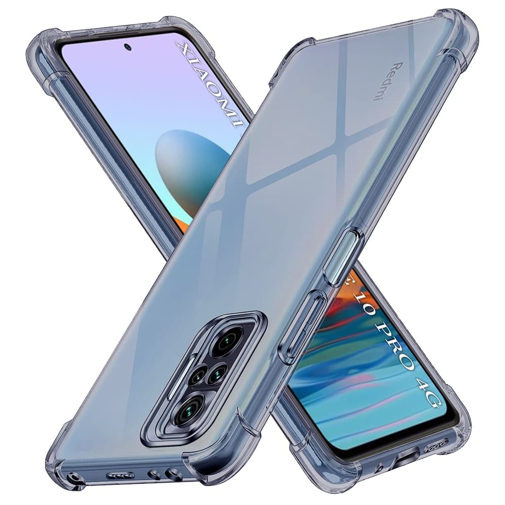Techsuit Shockproof Clear Silicone - θήκη για Xiaomi Redmi Note 10 Pro - Μαύρο