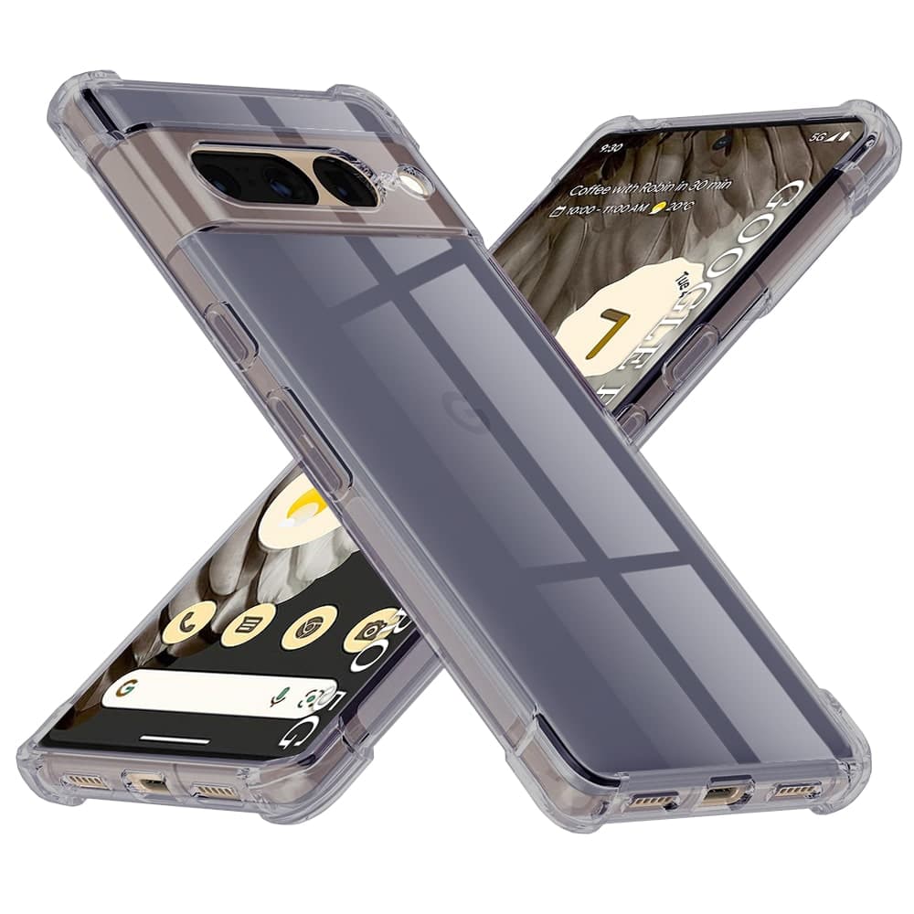 Techsuit Shockproof Clear Silicone - θήκη για Google Pixel 7 Pro - Μαύρο