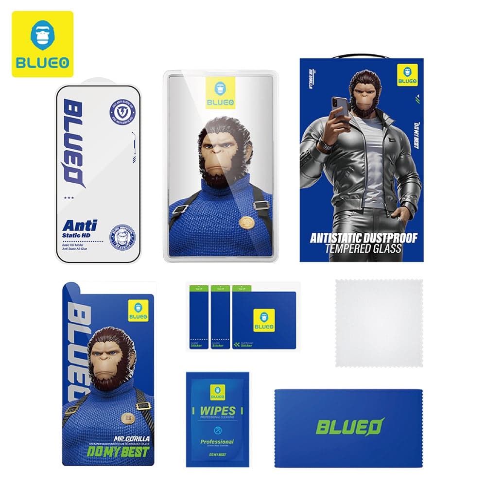 Blueo - Αντιστατικό γυαλί HD - iPhone XS Max / iPhone 11 Pro Max - Μαύρο 7