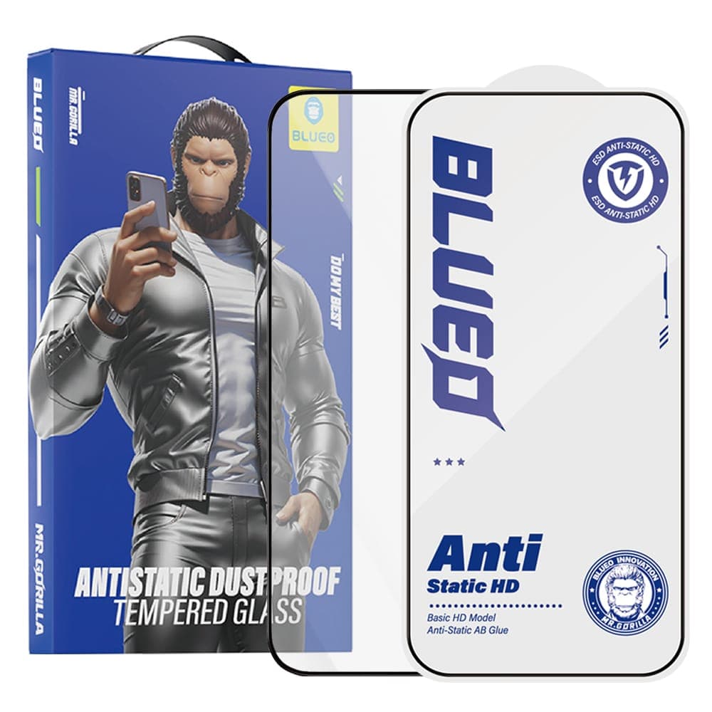 Blueo - Αντιστατικό γυαλί HD - iPhone XS Max / iPhone 11 Pro Max - Μαύρο
