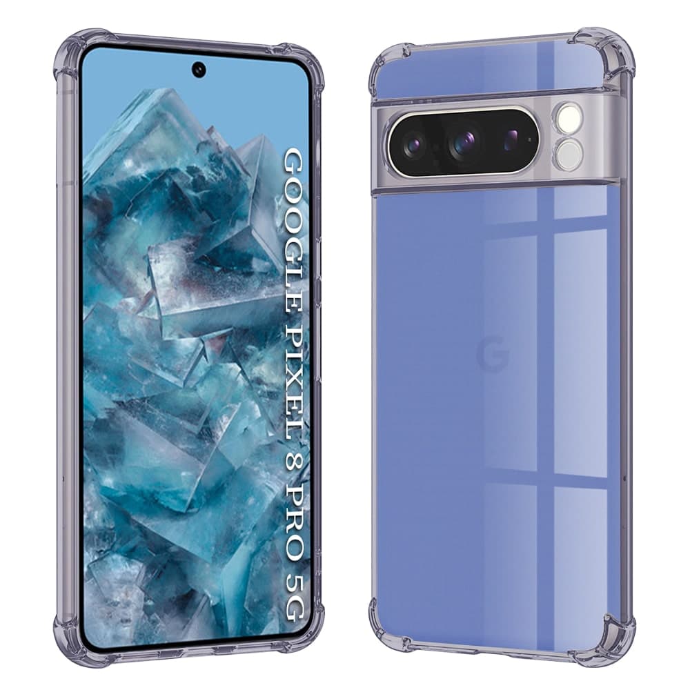 Techsuit Shockproof Clear Silicone - θήκη για Google Pixel 8 Pro - Μαύρο