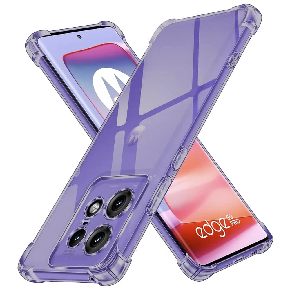 Techsuit Shockproof Clear Silicone - θήκη για Motorola Edge 50 Pro - Μαύρο