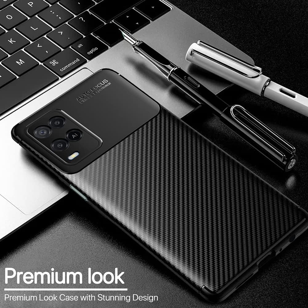 Techsuit CarbonFiber - θήκη για Oppo A54 - Μαύρο 6