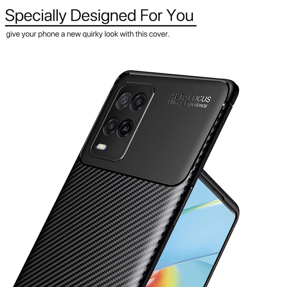 Techsuit CarbonFiber - θήκη για Oppo A54 - Μαύρο 4