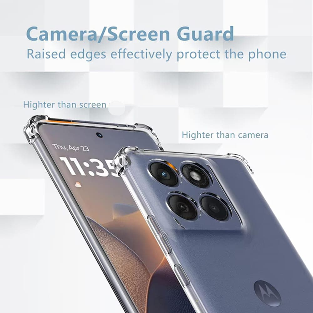 Techsuit Shockproof Clear Silicone - θήκη για Motorola Moto G56 - Διάφανο 2