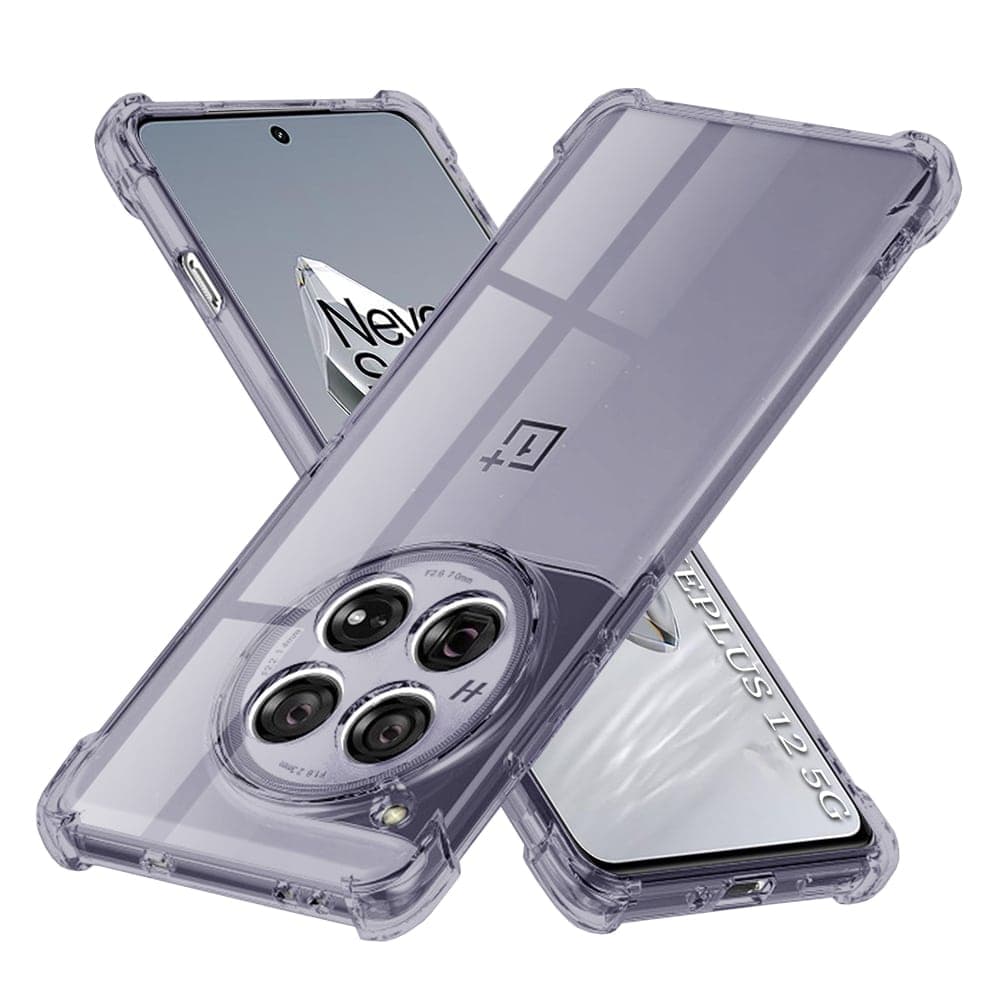 Techsuit Shockproof Clear Silicone - θήκη για Oneplus 12 - Μαύρο